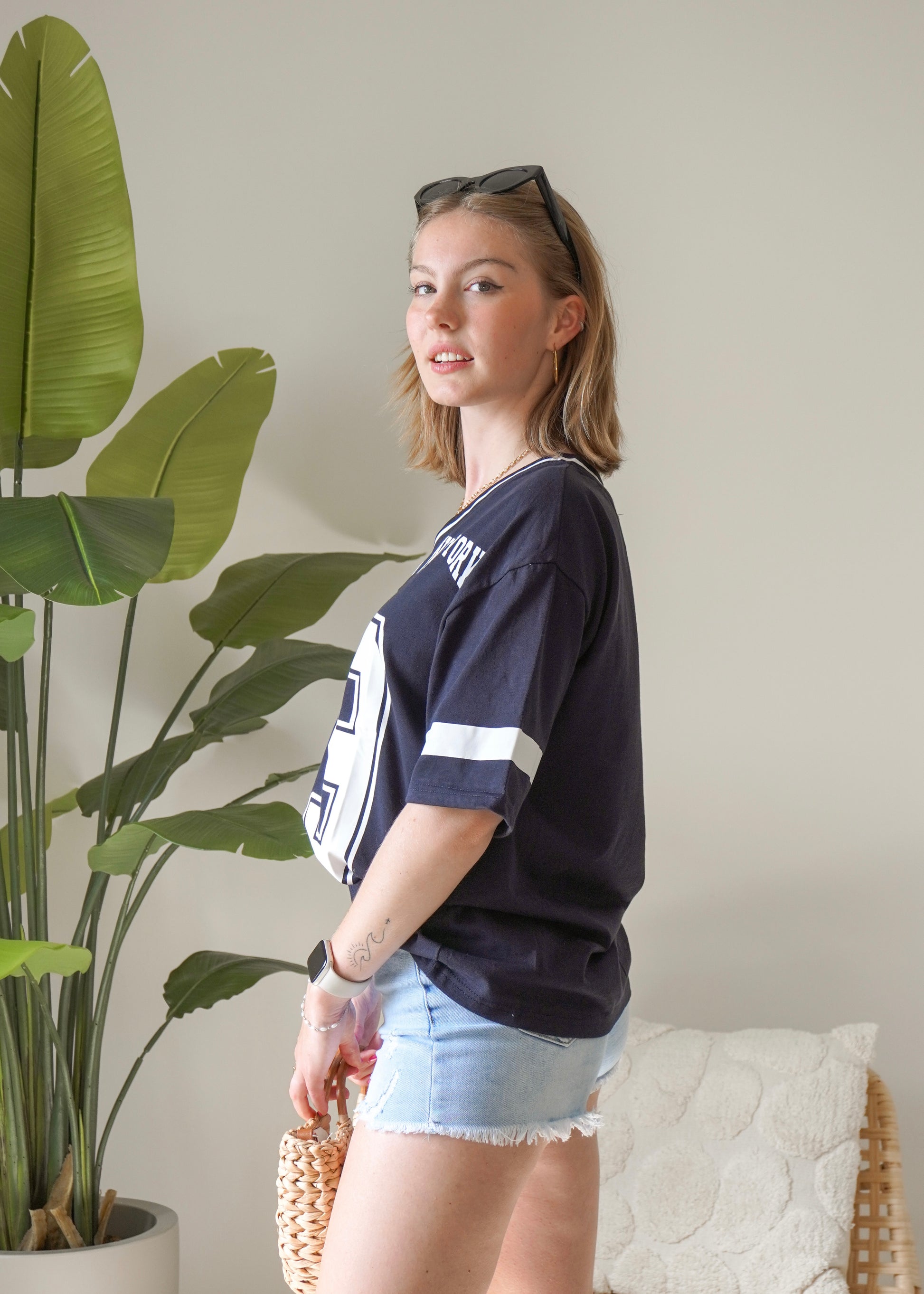 Baseball it-shirt donkerblauw Azzurro | Styles And More